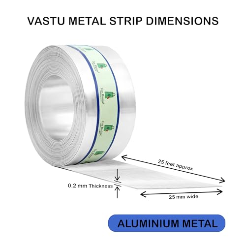 Image of Vastu Aluminium Strip | Width- 1 Inch | Thickness - 0.2mm | Length- 25 Feet Approx | Vastu Strip for Toilet Correction | Aluminium Strip for Vastu | Pack of 1