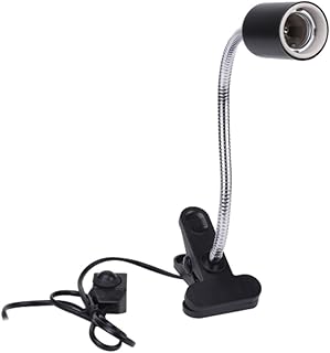 Outanaya Luz De Frade Para Répteis Lâmpada De Prateleira Soquete De Lâmpada De Aquecimento Luz De Frade Para Répteis Lâmpada Halógena Clipe De Plástico Suporte De Lâmpada Luzes De