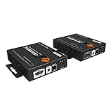 J-Tech Digital HDBaseT 4K@60HZ HDMI Extender 4K@60HZ 4:2:0, Single Cable CAT6 up to 230ft @1080P/131ft@4K, Support HDCP2.2, Deep Color, Dual IR, DTS/Dolby Digital Pass Through, CEC, RS232