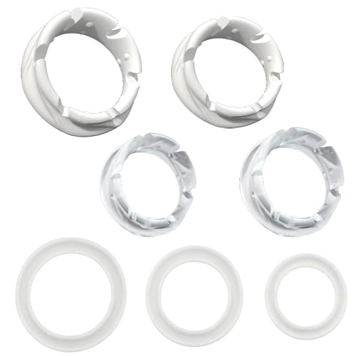 [Idealmuzik] ペニスリング コックリング 脱落防止 高弾力 昼用&夜用版 超通気性 人気 男性用 アダルトグッズ 大人のおもちゃ 4+3 White - 画像1