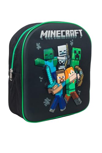 MINECRAFT – Zainetto Asilo con Scudo Rigido 3D – 30×25×10