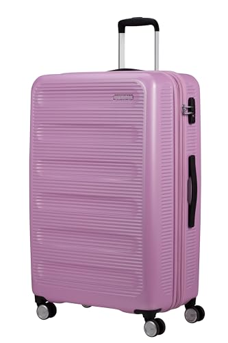 American Tourister Astrobeam - Spinner L, Expandible Suitcase, 77 cm, 97/110 L, púrpura (Lavanda Pastel)