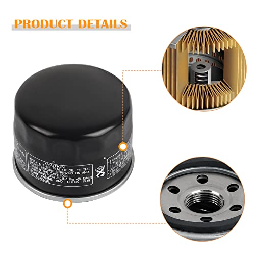 SOLLON Motorrad Ölfilter 147 für Kymco MXU 500 / MXU 700i 2015-2017 / Myroad 700 2009-2012 / UXV 500 2009-2014 / UXV 700i 2015-2017 / Xciting 500 2005-2009