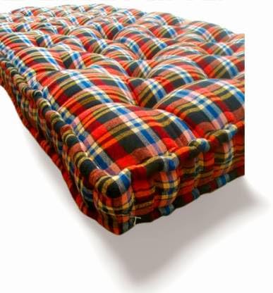 IMSMARTMART Super Heavy Border 5 inch Single Cotton Mattress Soft Cotton Multicolor Mattress Gadda Single Bed Ideal Travel, Home, Dabha, Hotel,…