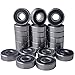 Tonmp 24 PCS 608-2RS Ball Bearings – Double Rubber Sealed Miniature Deep Groove Ball Bearings (8mm x 22mm x 7mm) (608 2RS)