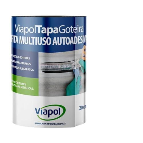 Fita Adesiva Multiuso Alumínio Para Vedação Tapa Goteira Viapol (20cm)