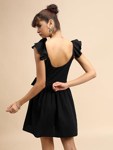 Image of Tokyo Talkies Women's Sleeveless V-Neck Solid Dresses | Stylish Dresses | Casual Dresses