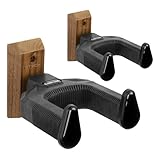 STRICH ギターハンガー 壁掛け ギターホルダー 自動ロック 取り付け簡単 ネジ付き ギター ベース ウクレレなどに適用（2点セット）