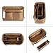 Purse Organizer Insert, Felt Purse Organizer with Zipper and Sewn Bottom Insert, Fit Speedy Neverfull Graceful,6 Sizes (Medium, Caramel)