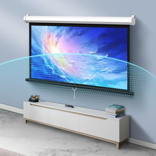 Pantalla manual para proyector 72" 16:9 retráctil miniatura 1