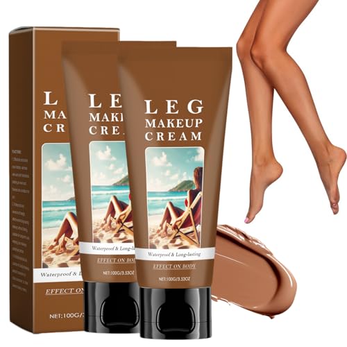 2 Unidades Maquillaje Corporal Resistente Al Agua,Maquillaje Piernas,Corrector De Cobertura,Fácil De Aplicar,Adecuado Para Cicatrices En Piernas Y Cuerpo (Color Cacao)