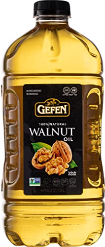 Gefen 100% Pure Walnut Oil, 64oz | All Natural |Rich in Nutrients | No Chemicals or Preservatives | Certified Kosher (Including Passover)