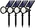 InnoGear Upgraded Solar Lights 2-in-1 Waterproof Outdoor Landscape Lighting Spotlight Wall Light Auto On/Off for Yard Garden Driveway Pathway Pool, Pack of 4 (White Light)