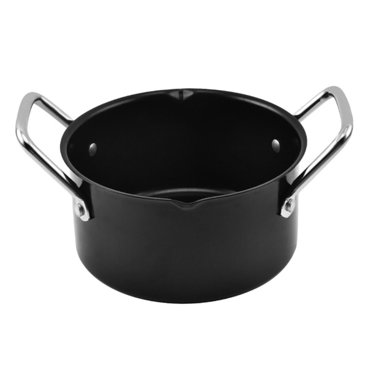 VICASKY 1Pc Lightweight Uncoated Food Saucepan for Cooking Practical Bbq Sauce Pot for Stews Soups and Camping Cookware