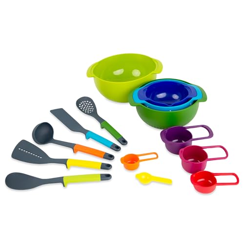 Casdon Kitchen Essentials | 14-Piece Colourful Kitchen Play Set for Children 3+ | Encourages Learning & Creativity!