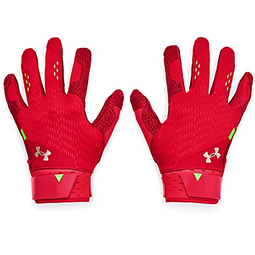 Under Armour Harper Pro 21 gants de batting de baseball rouge et gris S