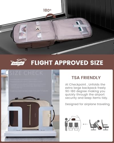 Image of LOVEVOOK 40L Travel Backpack for Women & Men, Airline Approved Carry On Luggage with 3 Packing Cubes, TSA Overnight Bags, Waterproof Personal Item Bag, Weekender Essentials Backpacks fits 17 inch Laptop