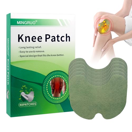 MINGRUO Patch anti Douleur Genoux, Patch de Soulagement de La Douleur au Genou, Patches Moxibustion Auto-Chauffant pour Genoux Dos Cou