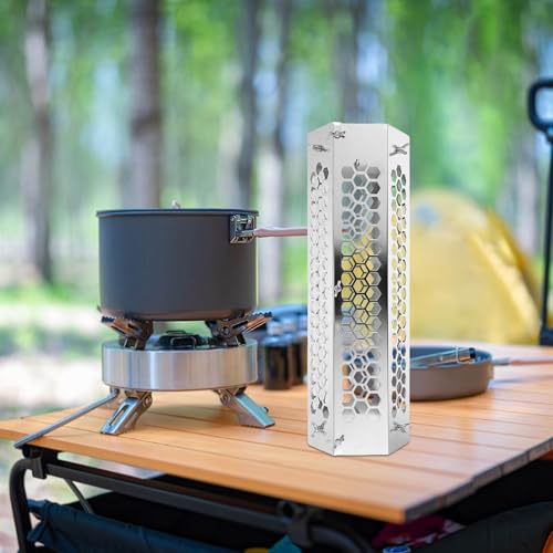 Couvercle de conduit de cheminée hexagonal en acier inoxydable argenté durable