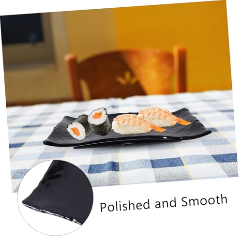 Bandeja Japonesa para Sushi Alipis Plástico Negro miniatura 3