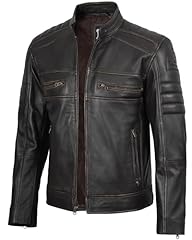 Austin Distressed Leather Jacket Men