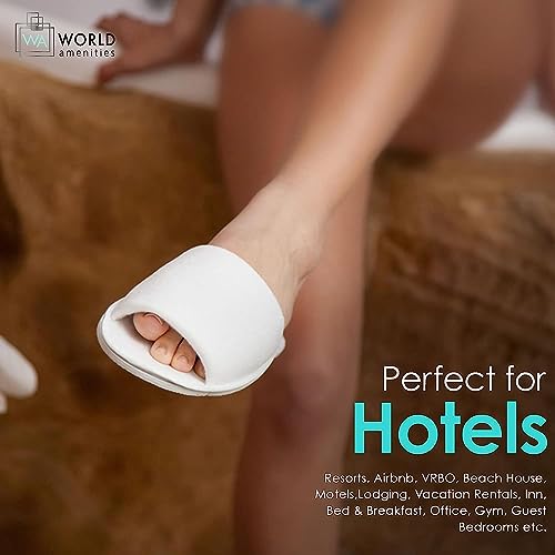 World Amenities | Chinelos de spa premium unissex | bico aberto, embrulhado individualmente | Chinel