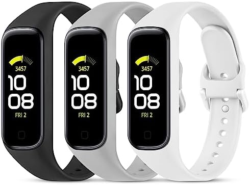 Miniatura 1 de Wanme Correas de repuesto para Samsung Galaxy Fit 2 Band para mujeres y hombres, paquete de 3 correas deportivas de silicona compatibles con Samsung