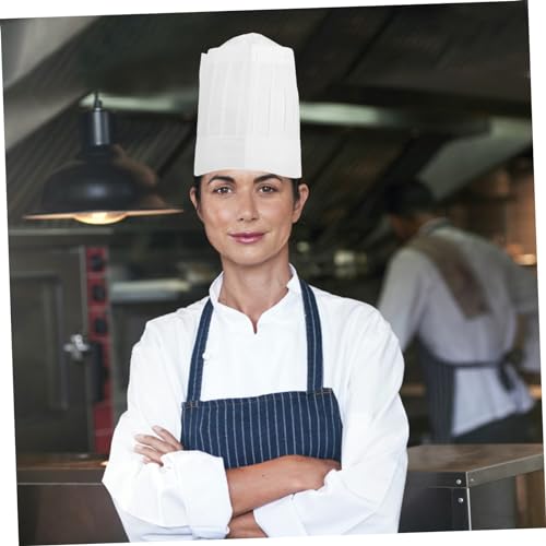 Cabilock 20 Unidades Chapéu De Chef Descartável Chapéu De Garçom De Restaurantes Chapéu De Chef Infa