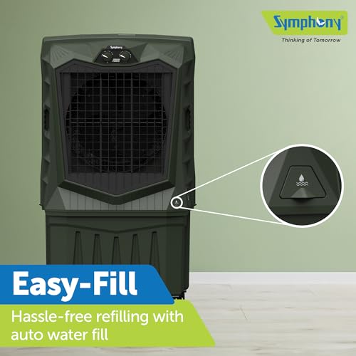 Image of Symphony Air Force 160 Desert Air Cooler | 20m Powerful Air Throw | Robust, Weather-resistant Body | 375W | Auto Louver Movement | Easy Fill | Heavy Duty Air Cooler with Lockable Wheels