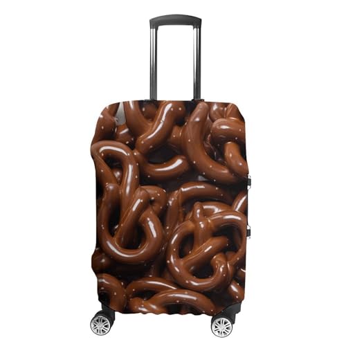 GFLFMXZW Une assiette de housse de bagage alimentaire noire pour valise, approuvée par la TSA, élégante, lavable, extensible, protection anti-rayures pour bagages de voyage de 48 à 81 cm, Style :, XL,