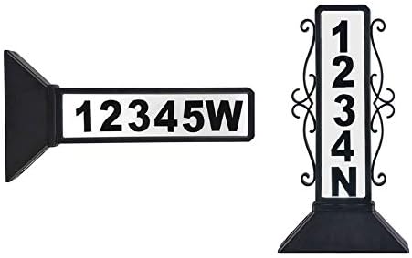 Moonrays 91919 2-Sided Solar Address Sign, Black