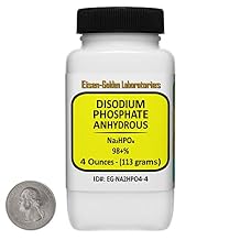 Disodium Phosphate [Na2HPO4] 98+% Food Grade Powder 4 Oz in a Bottle