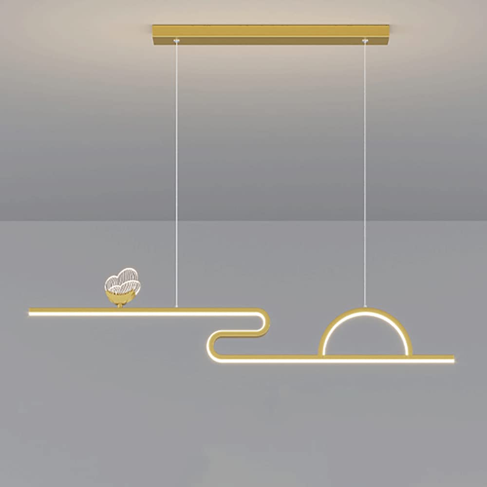Suspension cuisine îlot LED moderne avec abat-jour globe 36W