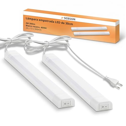 SEBSON   2x LED bajo mueble 30cm Tiras