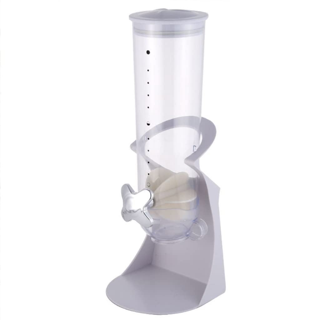 Dispensa Ampio distributore di Cereali, Ruota Rotante a Rotella a Secco stoccaggio di stoccaggio di Cibo a Secco Multiuso Fagioli da Farina d'avena secca Fruits Snack Sigillato (Color : White)