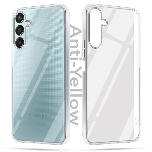 Image of Jkobi Lifetime Anti-Yellow Clear Back Cover Case for Samsung Galaxy M15 5G (Sleek Hard Crystal | Shockproof and Camera Protection)