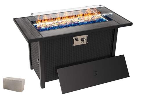 45″ Outdoor Propane Fire Pit Table – 50000 BTU Rectangular