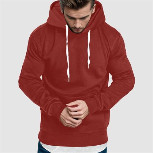Men's Loose Pullover Hooded Patchwork Color Large Sweatshirts4