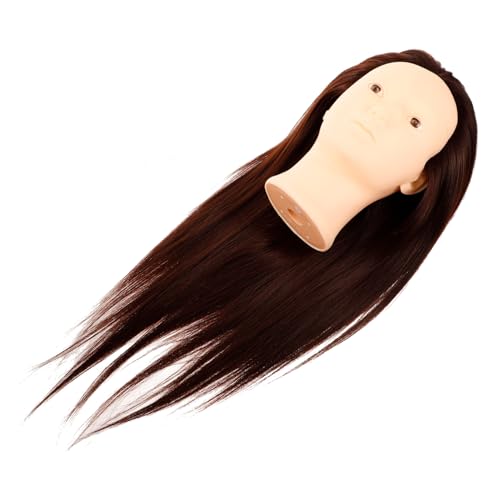 FRCOLOR Professional Wig Mannequin Head Human Hair Practice Braiding Styling for Cosmetology