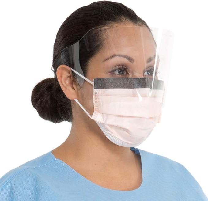 FLUIDSHIELD 3 Disposable Procedure Mask, Fog-Free, with SO Soft Earloops
