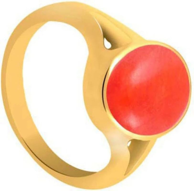 Image of Red Stone Ring adjustable panchdhatu Original certified Natural 9.25 Ct