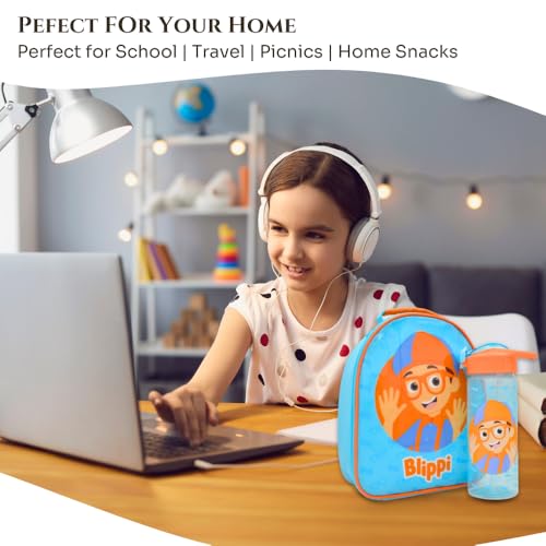 Sac à déjeuner en polyester Blippi et bouteille d'eau à bec rabattable HOX 94833