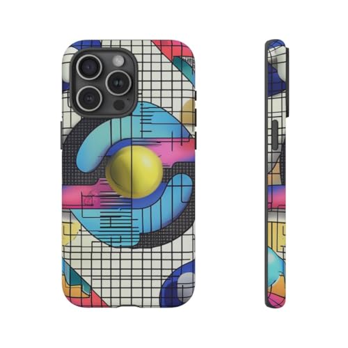 Coque iPhone 15 Pro Max motif géométrique coloré pour sublimer votre style urbain