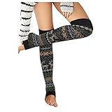 FACAIAFALO Weihnachtssocken Kniestrümpfe Kinder Mädchen mit Xmas Print Lange Overknee Strümpfe Weihnachtsmotiv Festlicher Stützkniestrümpfe Strumpfhosen Wintersocken