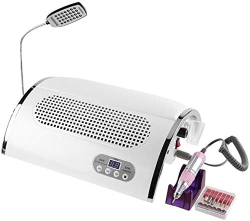 4 in 1 Nail Milling Machine Dust Suction Vacuum 54W LED Nail UV Lamp Metal Polisher Dental Polishing Electric Nail Drill
