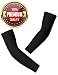 H2H SPORT Unisex Compression Fit Cooling Ribbing Arm Sleeves UV Protection Non-sewing BLACK (KMMM04)