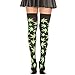 MUSIC LEGS Women's Leaf Print Thigh High