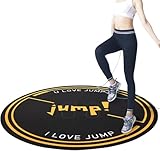 petour Jump Rope Mat Large 125 x 125 cm Non-Slip Exercise Fitness Mats Absorbs Impact Indoor & Outdoor Skipping Rope Mats 6MM Round Skipping Rope Mat Workout Jumping Pad for Home Gym Flooring