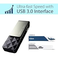 Silicon Power Blaze B30 USB 3.0 Swivel Flash Drive, 128 GB, Schwarz – Ansicht 6