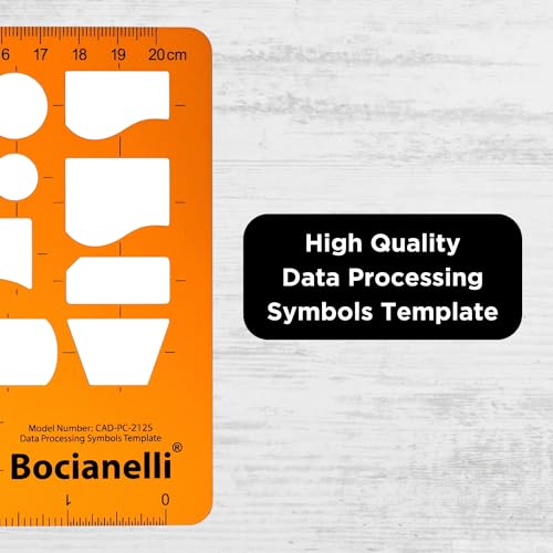 Elektronische Datenverarbeitung Schablone - EDV DV Programmablaufplan Symbole Zeichenschablone - Symbolen für System und Programmierungsarbeiten - Datenfluss Ablaufpläne Schablone